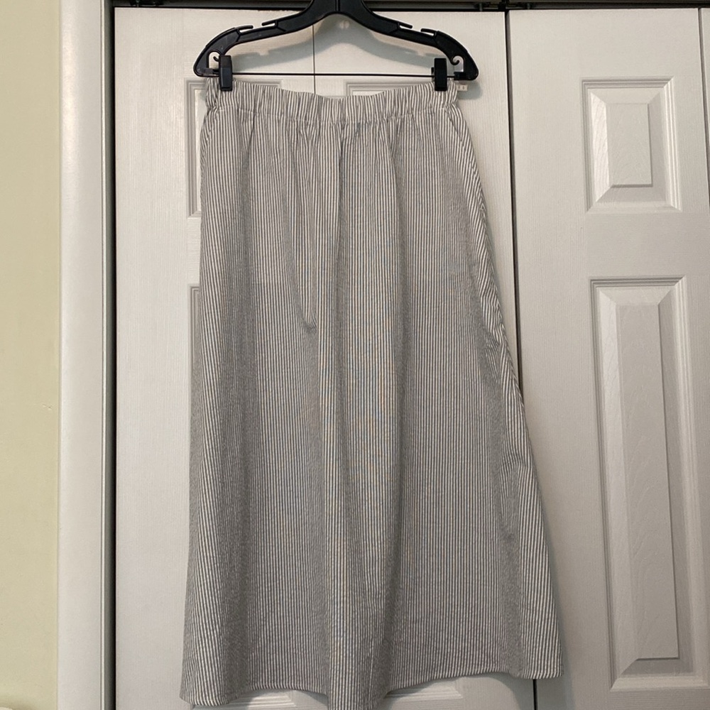 Eileen Fisher Organic Cotton Ripple Pocket Skirt size Small - Picture 2 of 9